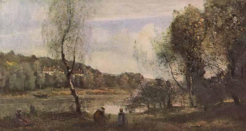 Jean-Baptiste Camille Corot Teich von Ville-d'Avray France oil painting art